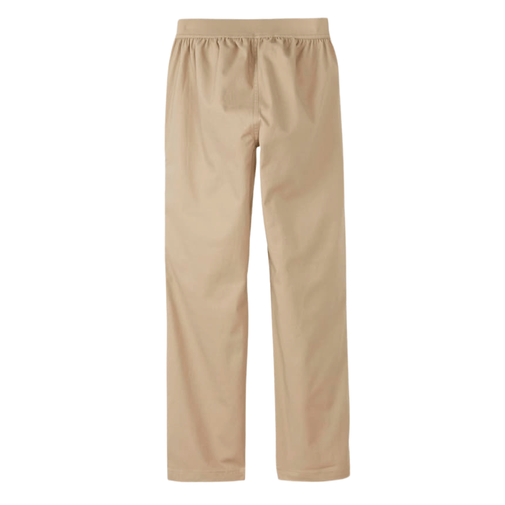 Kids' tan elastic waist pants.