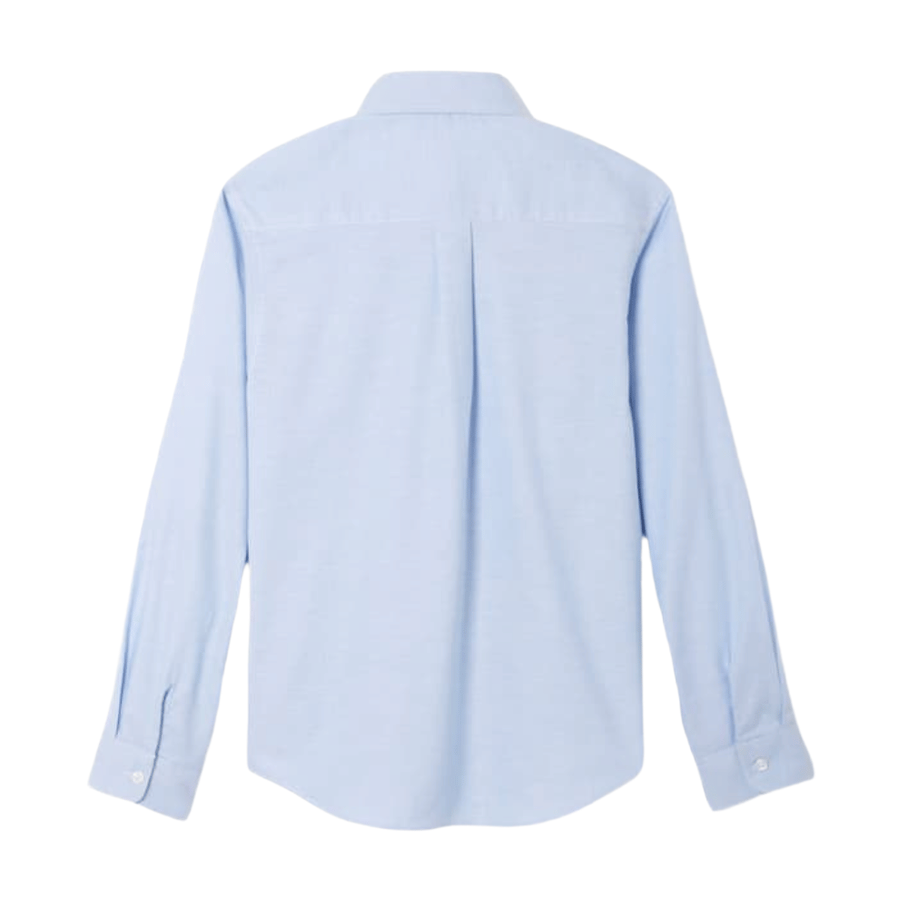 Light blue long-sleeved button-up shirt for kids.
