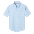 Light blue short-sleeve button-down shirt with a chest pocket.