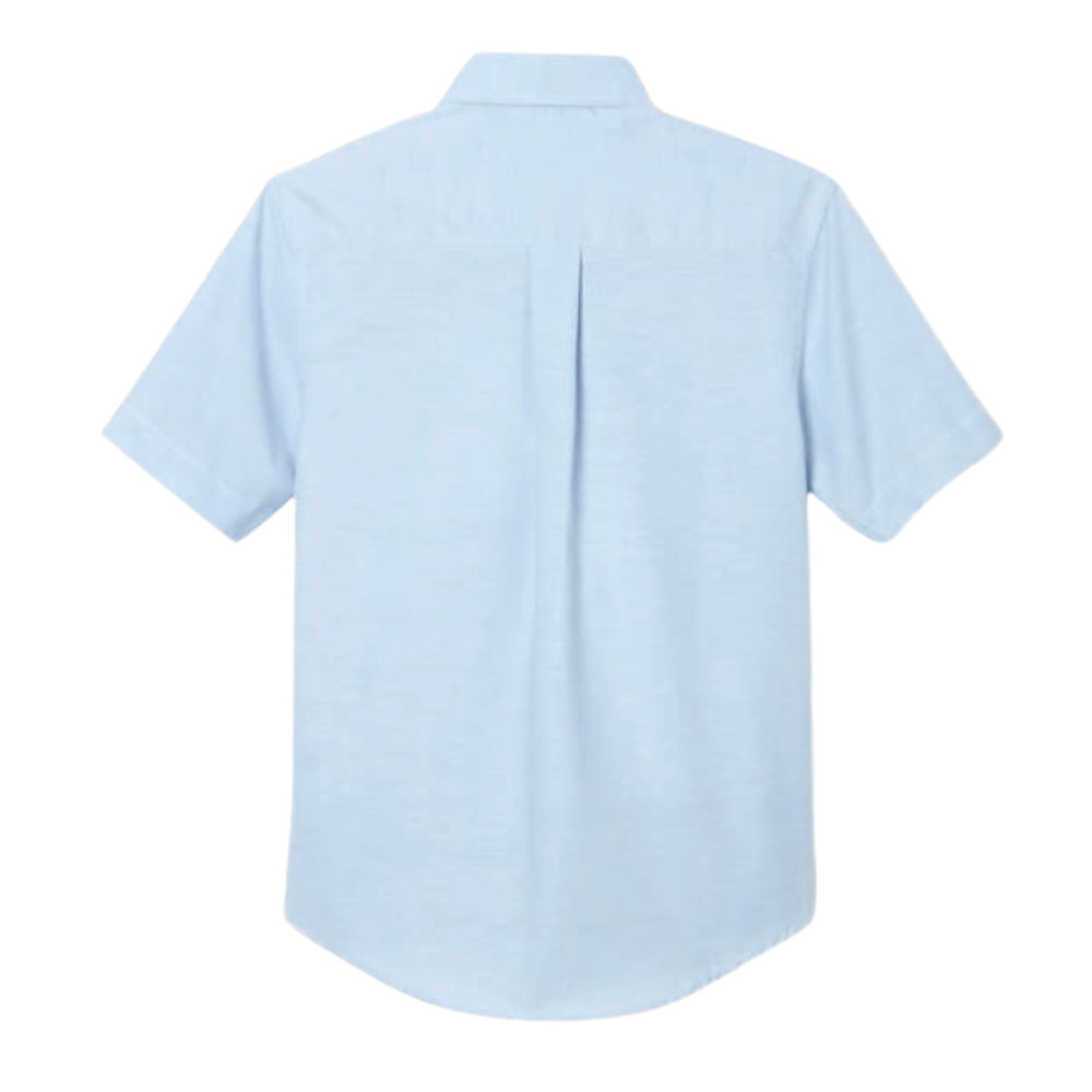 Light blue short-sleeved button-down shirt for kids.